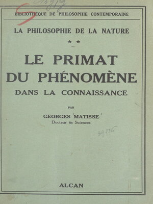 cover image of La philosophie de la nature (2)